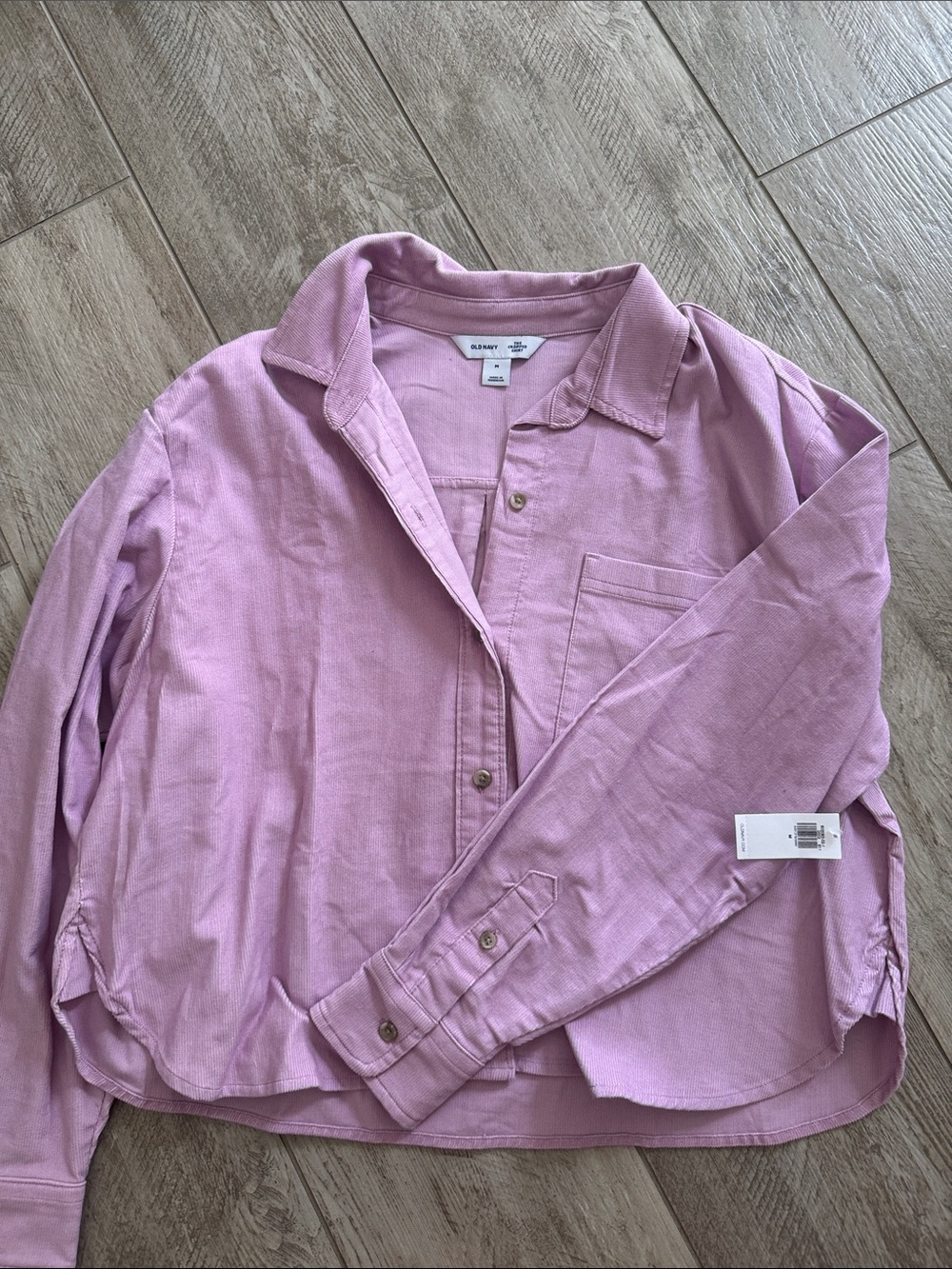 Pink button down jacket